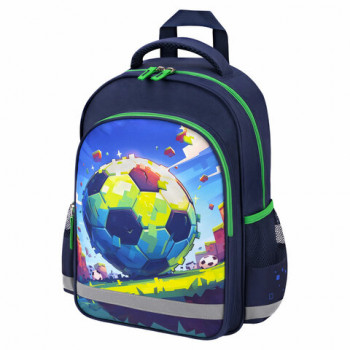 Рюкзак ПИФАГОР SCHOOL, 1 отделение, 3 кармана, &quot;Football match&quot;, 38x28х14 см, 273171 