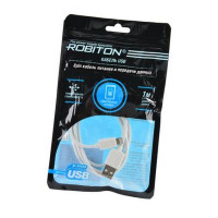 Кабель USB ROBITON P7 USB A - 8pin (AppleLightning), Charge&Sync, 1м белый PH1