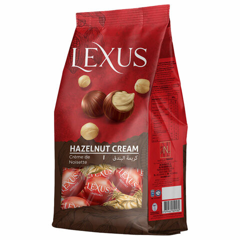 Конфеты шоколадные LEXUS "Hazelnut", с молочным шоколадом и ореховым кремом, 200 г, ТУРЦИЯ, 1412