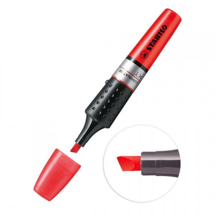 Текстовыделитель Stabilo Luminator с системой жидких чернил, 2-5 мм., Красный (STABILO 71/40)