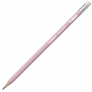 Карандаш Чернографитный С Ластиком Stabilo Swano Pastel 4908, Шестигранный, Hb, Корпус Пастель Розовый (STABILO 4908/05-HB) 