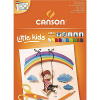 Альбом цветной бумаги Canson Little Kids для детского творчества А4, 30 л, 120 гр., склейка (Canson 400015600, 400018540)