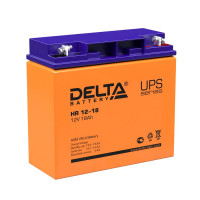 Energon Delta HR 12-18 Аккумуляторная батарея DELTA HR 12-18 (12В / 18Ач, Тип: AGM, Клемма: Болт + гайка Ø 5,5 мм, ДхШхВ: 181х77х167мм (Полная высота: 167мм), срок службы: 8 лет, Гарантия: 1г, вес: 6,1кг)
