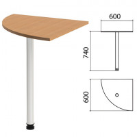 Стол приставной угловой "Эко", 600х600х740 мм, цвет бук бавария (КОМПЛЕКТ)
