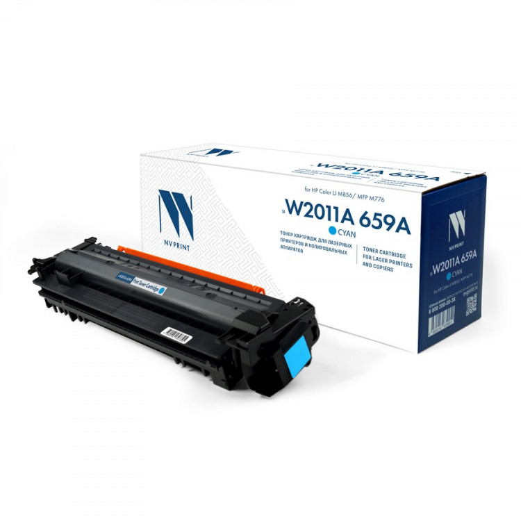 NV Print NVP-W2011A-659A-C Картридж совместимый NV-W2011A 659A Cyan для HP Color LJ M856 / MFP M776 (13000k)