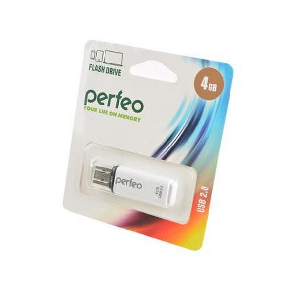 Носитель информации PERFEO PF-C13W004 USB 4GB белый BL1