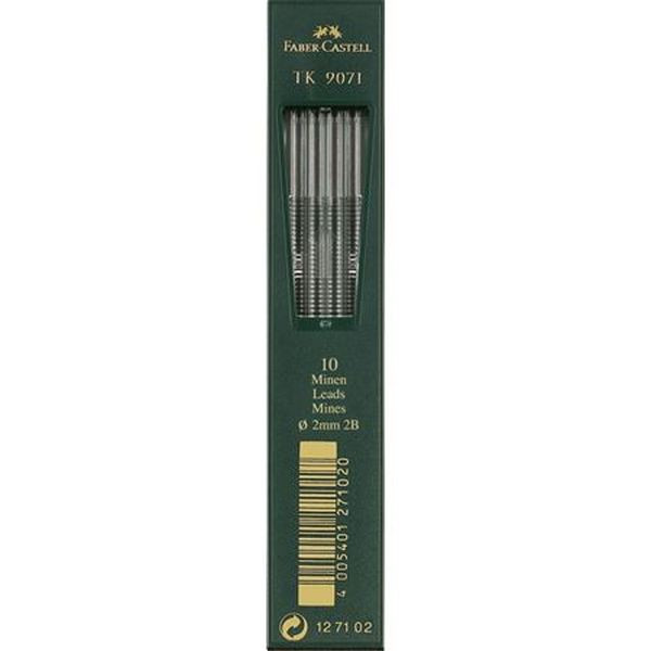 Грифели для карандашей Faber-Castell TK 9071 графитные 2 мм 2B 10 шт. (Faber-Castell 127102)