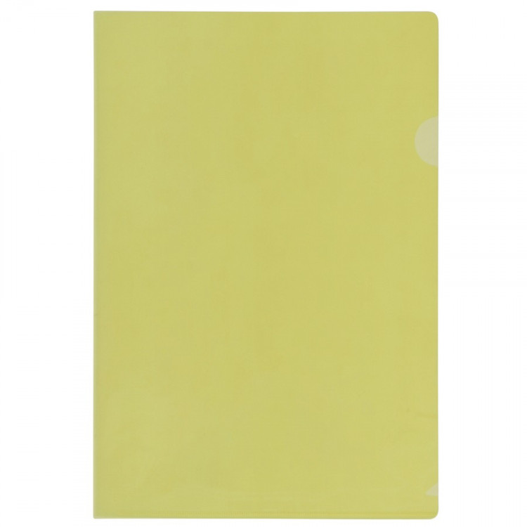 Папка уголок FlexOffice А4 (310x220мм), 0,12 мм, желтая (FLEXOFFICE FO-CH01 YELLOW)