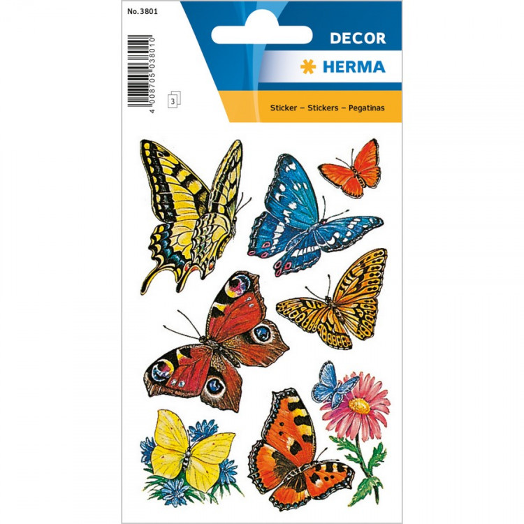 HERMA 3801 НАКЛЕЙКИ DECOR Большие бабочки