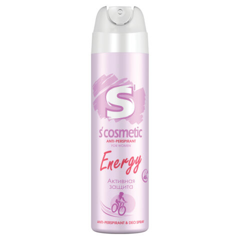Дезодорант-антиперспирант женский 145 мл, S’COSMETIC "Energy", СИБИАР, 5-05.01.025.15