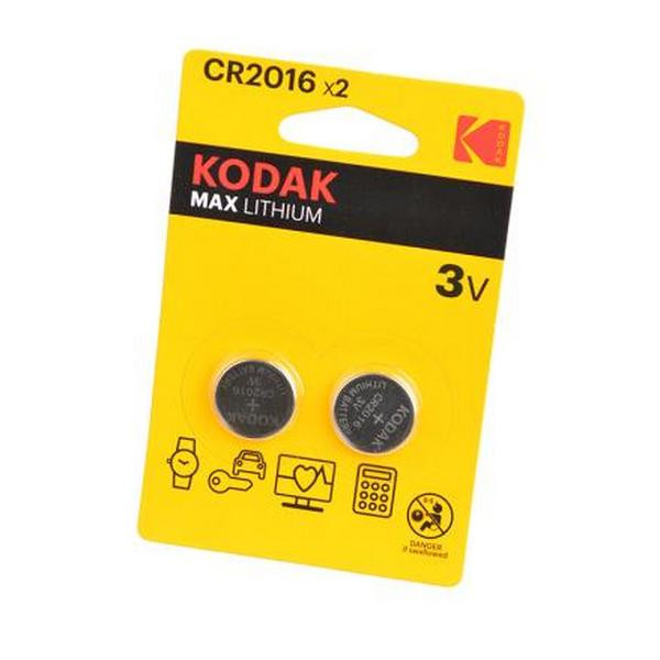 Батарейка Kodak MAX Lithium CR2016 BL2 (Комплект 2 шт.)