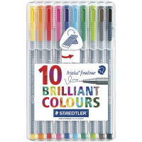 Набор капиллярных ручек Staedtler Triplus Brilliant Colours, 10 цветов (Staedtler 334 SB10)