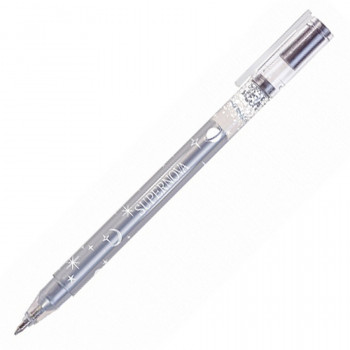 Ручка гелевая Hatber Supernova, 0,6 мм., серебро (Hatber GP_067433) Ручка гелевая Hatber Supernova, 0,6 мм., серебро