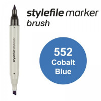 Маркер спиртовой Stylefile Brush двухсторонний, цвет 552 (Cobalt Blue)