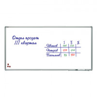 Доска магнитно-маркерная 120х240 см, алюминиевая рамка, лаковое покрытие, 2х3 (Польша), TSA1224