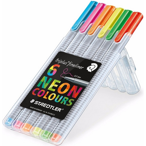 Набор капиллярных ручек Staedtler Triplus Neon Colours, 6 цветов (Staedtler 334 SB6CS3)