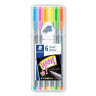 Набор капиллярных ручек Staedtler Triplus Neon Colours, 6 цветов (Staedtler 334 SB6CS3)