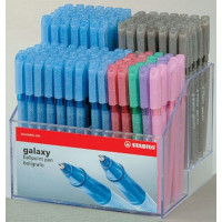 Ручка Шариковая Stabilo Galaxy 818 180  шт.. В Дисплее, Цвет Корпуса Дымчатый Ассорти, Цвет Чернил: Синий-80, Черный-50, Красный-20, Зеленый-10, Фиолетовый-10, Розовый-10 Xf 0,30 мм. (STABILO 818XF/180)