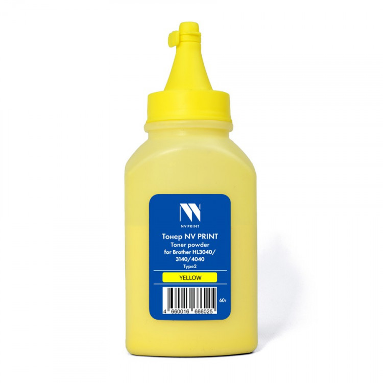NV Print NVP-HL3040-Type2-60gY Тонер для Brother HL3040 / 3140 / 4040 Type2 (60г) Yellow совместимый
