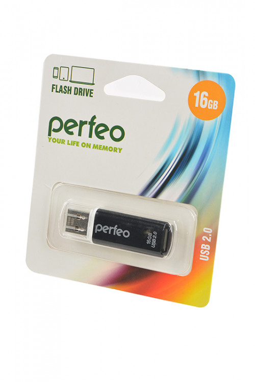 Носитель информации PERFEO PF-C13B016 USB 16GB черный BL1