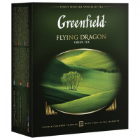 Чай GREENFIELD "Flying Dragon" зеленый, 100 пакетиков в конвертах по 2 г, 0585