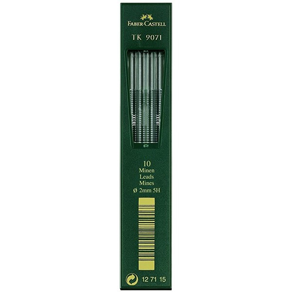 Грифели для карандашей Faber-Castell TK 9071 графитные 2 мм 5H 10 шт. (Faber-Castell 127115)