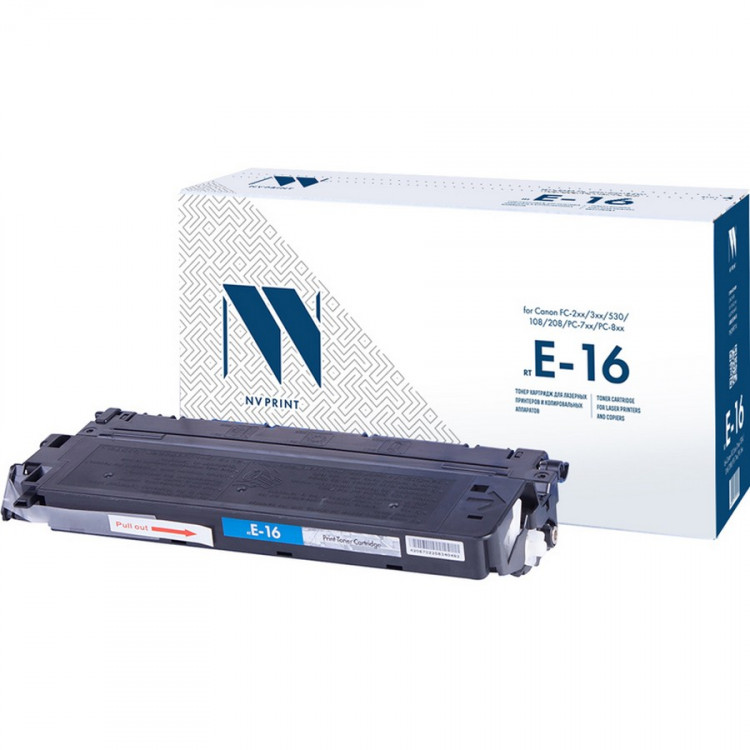 NV Print NVP-E16 Картридж совместимый NV-E-16 для Canon FC-2xx / 3xx / 530 / 108 / 208 / PC-7xx / PC-8xx (2000k)