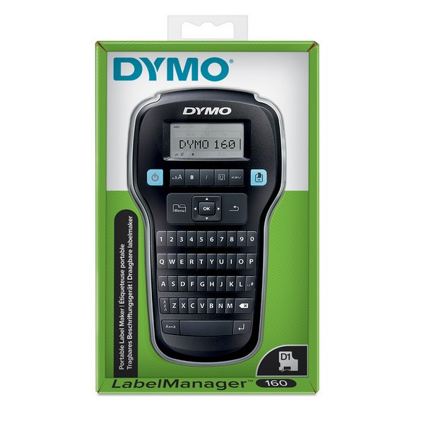 DYMO S0946320 Ленточный принтер DYMO LM160, ленты D1 шириной 6, 9, 12 мм, клавиатура - латиница, Вилка - английская с переходником