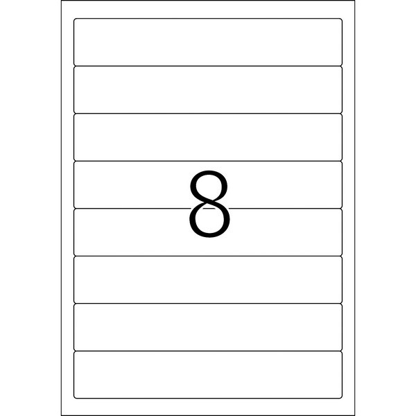 HERMA 5160 (для папок) Этикетки самоклеющиеся Бумажные А4, 192.0 x 34.0, цвет: Белый, клей: перманентный, для печати на: струйных и лазерных аппаратах, в пачке: 25 листов/200 этикеток