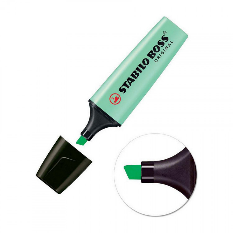 Текстовыделитель STABILO BOSS ORIGINAL PASTEL мятный, блистер (STABILO 70/116-B) Текстовыделитель STABILO BOSS ORIGINAL PASTEL мятный, блистер (STABILO 70/116-B)