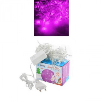 Гирлянда КОСМОС KOC_GIR50LED_V 50LED, 8 режимов мигания, фиолетовый, 6.5м Тип: V-220V-50D-8-6.5Цена: за 1 шт.