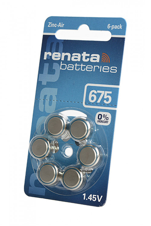 Батарейка RENATA Zinc-Air 675 (0% Hg) BL6 (Комплект 6 шт.)