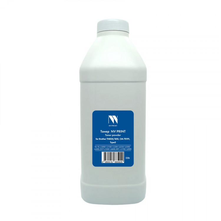 NV Print NVP-TN820/850-Type2-220g Тонер для Brother TN820 / 850 Type2 (220г) OEM&Compatible (TN-3430, TN-3480, TN-3512, TN-3520)  для HL-L5000, L5100, L5200, L6250, L6300, L6400; DCP-L5500, L6600; MFC-L5700, L5750, L6800, L6900 совместимый