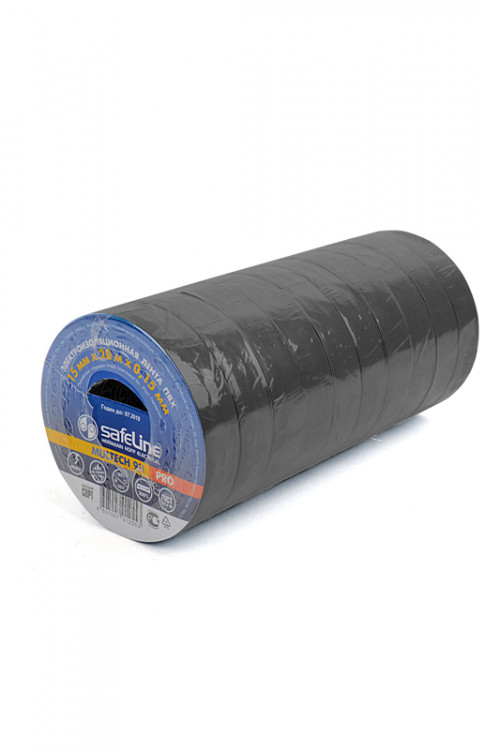 Изолента safeLine 15/20 чёрная SR10