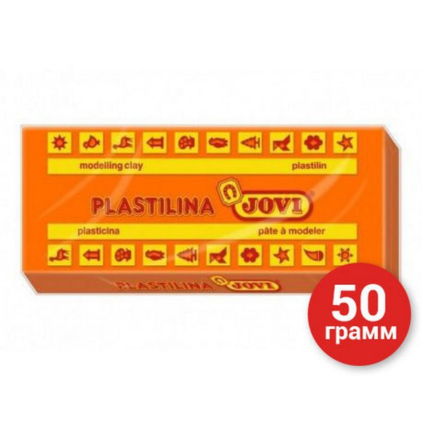 Пластилин оранжевый 30 шт по 50 гр в коробке Jovi 7004