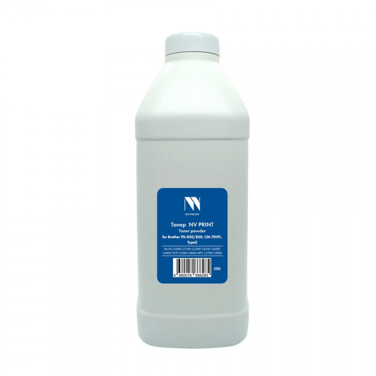 NV Print NVP-TN820/850-Type2-0,5kg Тонер для Brother TN820 / 850 Type2 (0,5 кг, Comet) OEM&Compatible (TN-3430, TN-3480, TN-3512, TN-3520)  для HL-L5000, L5100, L5200, L6250, L6300, L6400; DCP-L5500, L6600; MFC-L5700, L5750, L6800, L6900 совместимый