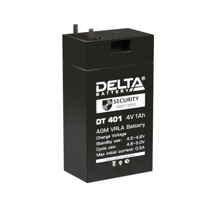 Energon Delta DT 401 Аккумуляторная батарея DELTA DT 401 (4В / 1Ач, Тип: AGM, Клемма: Терминал, ДхШхВ: 35х22х64мм (Полная высота: 69мм), срок службы: 5 лет, Гарантия: 1г, вес: 0,1кг)