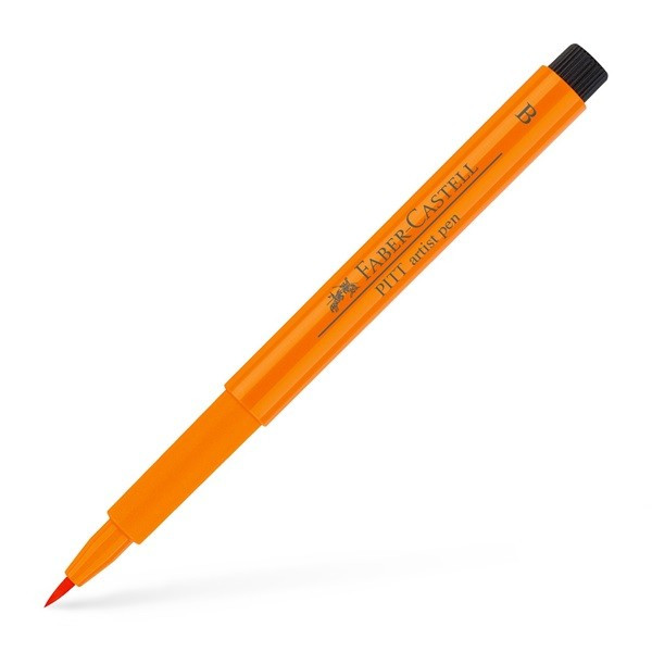 Ручка капиллярная Faber-Castell PITT Artist Pen, наконечник B (Brush), цвет 113 Orange Glaze (167413)