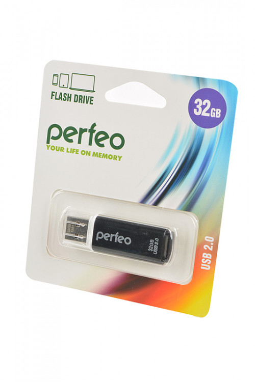 Носитель информации PERFEO PF-C13B032 USB 32GB черный BL1