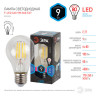 Лампа светодиодная филаментная ЭРА, 9 (80) Вт, цоколь E27, груша, холодный белый свет, 30000 ч., F-LED А60-9w-840-E27