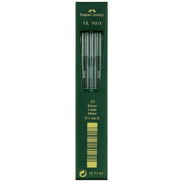 Грифели для карандашей Faber-Castell TK 9071 графитные 2 мм B 10 шт. (Faber-Castell 127101)