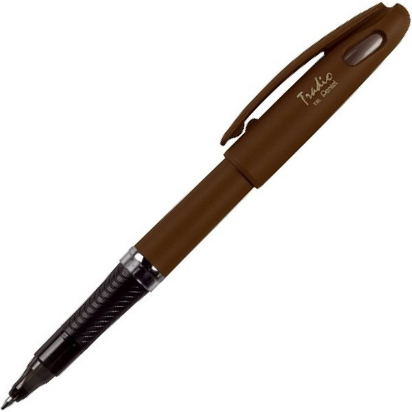 Ручка гелевая Pentel Tradio EnerGel 0.7, цвет корпуса коричневый, стержень синий TRL-92E-A