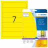 HERMA 5091 (для папок) Этикетки самоклеющиеся Бумажные А4, 192.0 x 38.0, цвет: Желтый, клей: перманентный, для печати на: струйных и лазерных аппаратах, в пачке: 25 листов/175 этикеток