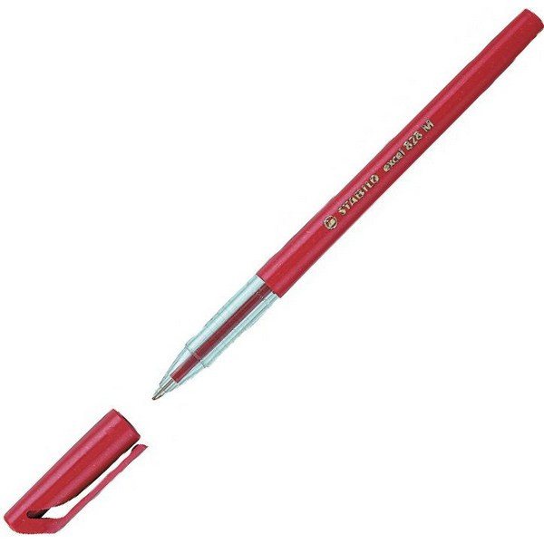 Ручка Шариковая Stabilo Excel, Цвет Корпуса Красный, Цвет Чернил: Красный, F 0,38 мм. (STABILO 828/40F)