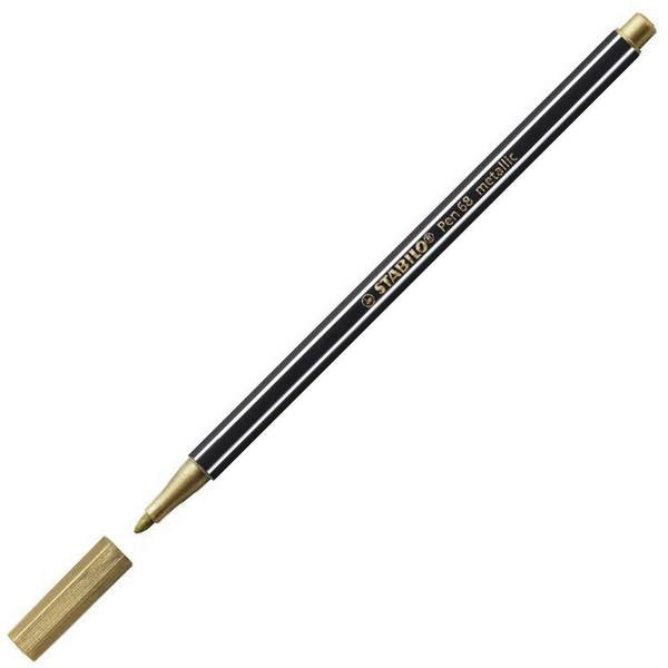 Фломастер Stabilo Pen 68 Metallic Золото (STABILO 68/810)