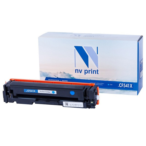 NV Print NVP-CF541XC Картридж совместимый NV-CF541X Cyan для HP Color LaserJet Pro M254dw /  M254nw /  M280nw /  M281fdn /  M281fdw (2500k)