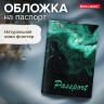 Обложка для паспорта натуральная кожа флоттер, принт 