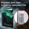 Обложка для паспорта натуральная кожа флоттер, принт 