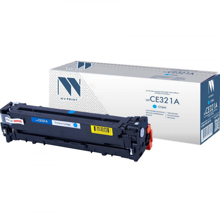 NV Print NVP-CE321AC Картридж совместимый NV-CE321A Cyan для HP Color LaserJet CM1415fn /  CM1415fnw /  CP1525n /  CP1525nw (1300k)