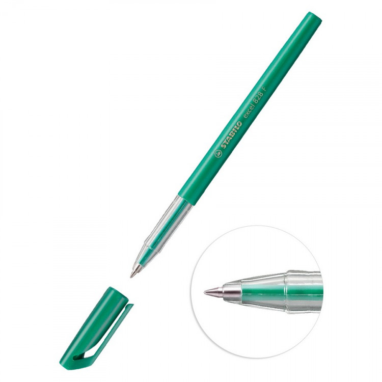 Ручка шариковая STABILO excel 828, F/0,38 мм., зеленая (STABILO 828/36F)